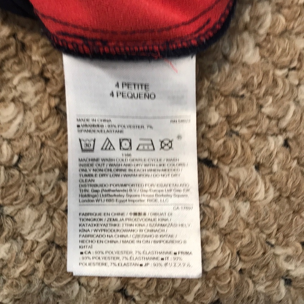Banana Republic Coral Pink Shift Dress with Navy and Red Accents - Picture 5 of 5